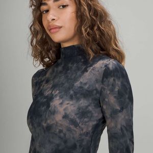 All Aligned Mockneck Long-Sleeve Shirt Purple Smoke Size 6